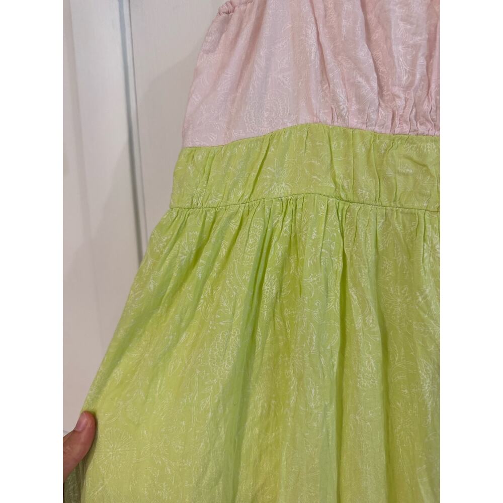 Ro's Garden Dress Anthropologie Tiered pastel floral 100% cotton maxi sun XS - Picture 4 of 13